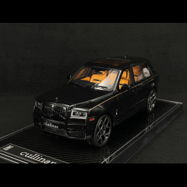 Rolls Royce Cullinan 2018 Black Metallic / Orange Interior 1/18 GL Model GLCUBM