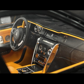 Rolls Royce Cullinan 2018 Black Metallic / Orange Interior 1/18 GL Model GLCUBM