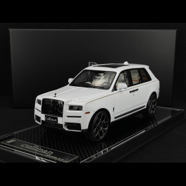 Rolls Royce Cullinan 2018 Twilight Arctic White / White Interior 1/18 GL Model GLCUAW