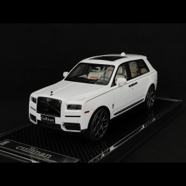 Rolls Royce Cullinan 2018 Twilight Arctic White / White Interior 1/18 GL Model GLCUAW