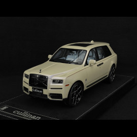 Rolls Royce Cullinan 2018 Perlgrau Beige / Hellblaue Innenausstattung 1/18 GL Model GLCUBG