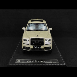 Rolls Royce Cullinan 2018 Beige Pearl Grey / Light Blue Interior 1/18 GL Model GLCUBG