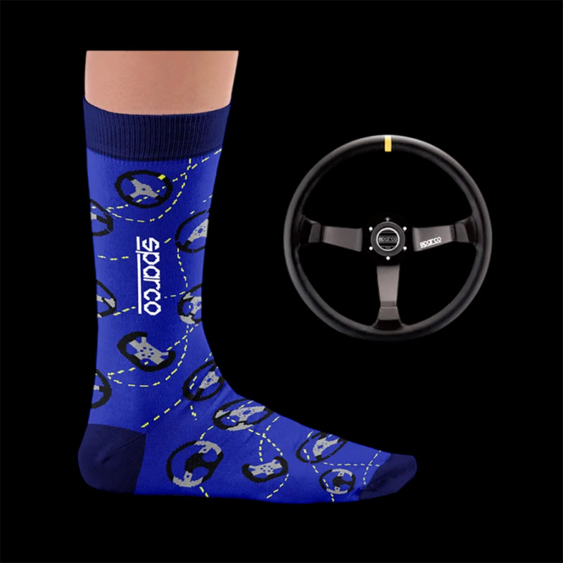 Inspiration Sparco Socken Lenkräder / Blau - Unisex - Größe 41/46