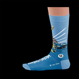 Inspiration Michel Vaillant 24h Le Mans Socken Le 13 est au Départ / Weiß - Unisex - Größe 41/46