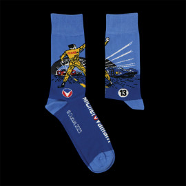Inspiration Michel Vaillant 24h Le Mans Socken Le 13 est au Départ / Weiß - Unisex - Größe 41/46