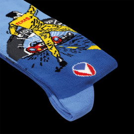Inspiration Michel Vaillant 24h Le Mans Socken Le 13 est au Départ / Weiß - Unisex - Größe 41/46