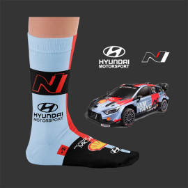 Inspiration Hyundai i20 N Rally1 WRC Nürburgring 2026 Socks / Light Blue / Red / Black - Unisex - Size 41/46