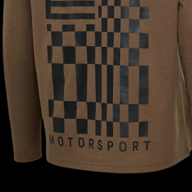 Porsche T-Shirt Long-Sleeve Motorsport Raceborn Dark Brown WAP910MSF - Unisex