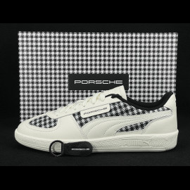 Porsche 911 Schuhe Palermo Puma Pepita Weiß mit Schlüsselanhänger WAP150PAL - unisex