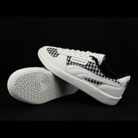 Porsche 911 Schuhe Palermo Puma Pepita Weiß mit Schlüsselanhänger WAP150PAL - unisex