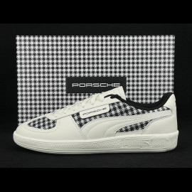 Porsche 911 Schuhe Palermo Puma Pepita Weiß mit Schlüsselanhänger WAP150PAL - unisex