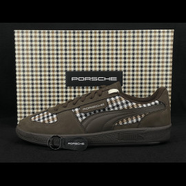 Porsche 911 Schuhe Palermo Puma Pepita Braun mit Schlüsselanhänger WAP15526PAL - unisex