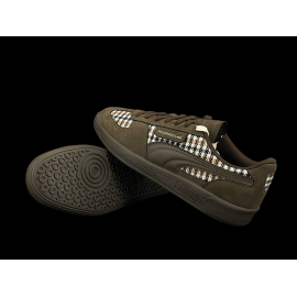 Porsche 911 Schuhe Palermo Puma Pepita Braun mit Schlüsselanhänger WAP15526PAL - unisex