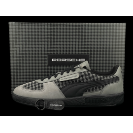 Porsche 911 Shoes Palermo Puma Pepita Grey with Keyring WAP154PAL - unisex