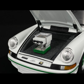 Porsche 911 Carrera RS 2.7 1973 × La Marzocco Grand Prix Weiß / Pythongrün Streifen 1/18 Minichamps WAP021118260RS