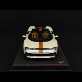 Ferrari 849 Testarossa 2025 Bianco Italia / Giallo Ambra Streifen 1/18 BBR Models P18275C