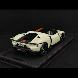 Ferrari 849 Testarossa 2025 Bianco Italia / Giallo Ambra Streifen 1/18 BBR Models P18275C
