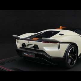 Ferrari 849 Testarossa 2025 Bianco Italia / Giallo Ambra Stripe 1/18 BBR Models P18275C