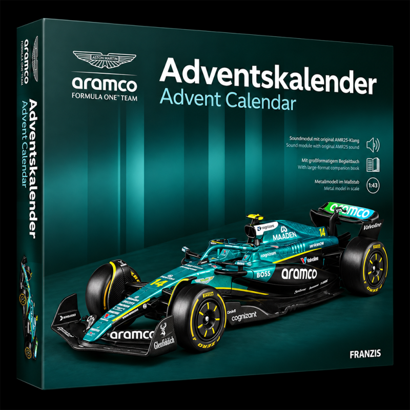 Aston Martin Advent Calendar AMR25 2025 F1 Green 1/43 Franzis 67325