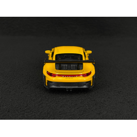 Porsche 911 GT3 RS Typ 992 2022 Signalgelb / Schwarze Streifen Reibungsspielzeug 1/38 Welly MAP01099224
