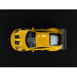 Porsche 911 GT3 RS Typ 992 2022 Signalgelb / Schwarze Streifen Reibungsspielzeug 1/38 Welly MAP01099224