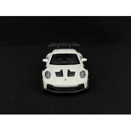 Porsche 911 GT3 RS Type 992 2022 White / Python Green Stripes Friction Toy 1/38 Welly MAP01099224