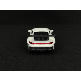 Porsche 911 GT3 RS Typ 992 2022 Weiß / Pythongrün Streifen Reibungsspielzeug 1/38 Welly MAP01099224