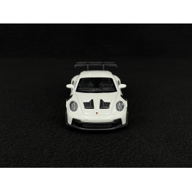 Porsche 911 GT3 RS Typ 992 2022 Weiß / Indischrot Streifen Reibungsspielzeug 1/38 Welly MAP01099224