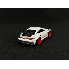 Porsche 911 GT3 RS Typ 992 2022 Weiß / Indischrot Streifen Reibungsspielzeug 1/38 Welly MAP01099224