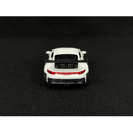 Porsche 911 GT3 RS Typ 992 2022 Weiß / Indischrot Streifen Reibungsspielzeug 1/38 Welly MAP01099224