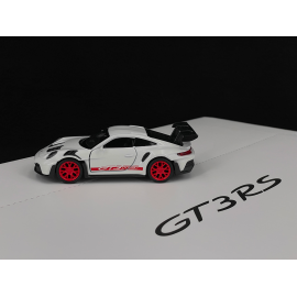 Porsche 911 GT3 RS Type 992 2022 White / Guards Red Stripes Friction Toy 1/38 Welly MAP01099224