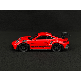 Porsche 911 GT3 RS Typ 992 2022 Indischrot / Schwarze Streifen Reibungsspielzeug 1/38 Welly MAP01099224