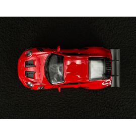 Porsche 911 GT3 RS Typ 992 2022 Indischrot / Schwarze Streifen Reibungsspielzeug 1/38 Welly MAP01099224