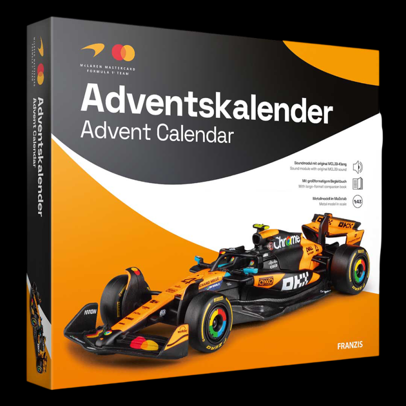 McLaren Adventskalender MCL39 2025 F1 Papaya Orange 1/43 Franzis 67401