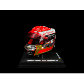 Charles Leclerc Helmet Ferrari n° 16 Japanese GP 2024 F1 Tribute Jules Bianchi 1/5 LookSmart LSHEL025