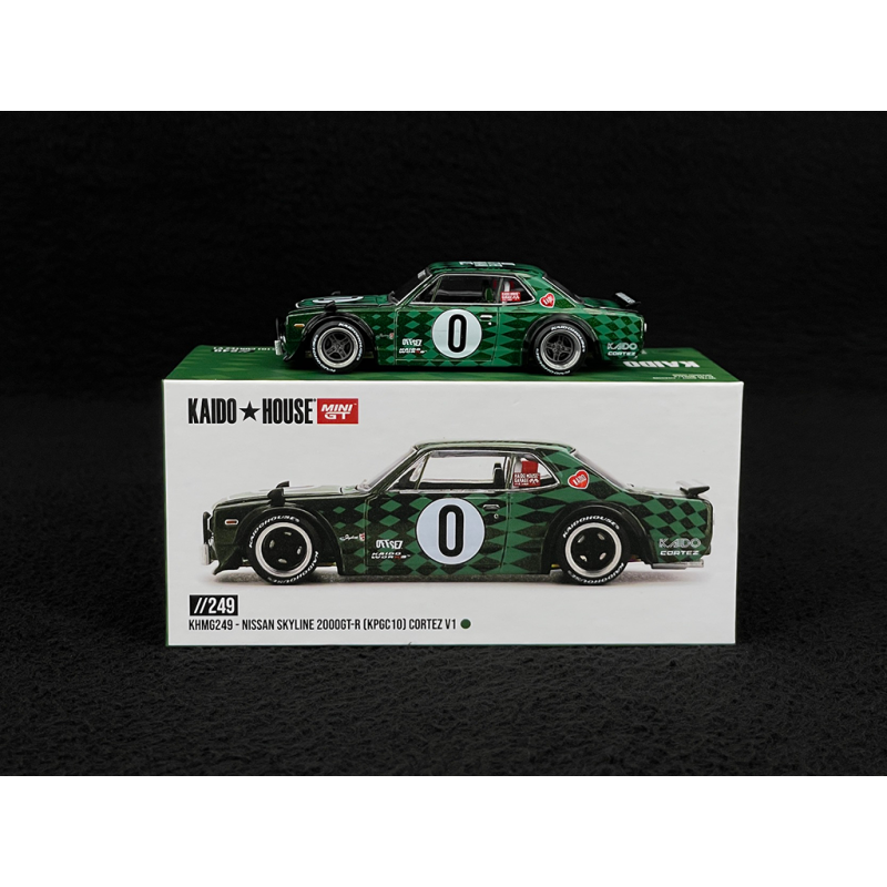 Nissan Skyline 2000 GT-R KPGC10 Cortez V1 1969 Kaido House Grün 1/64 Mini GT KHMG249
