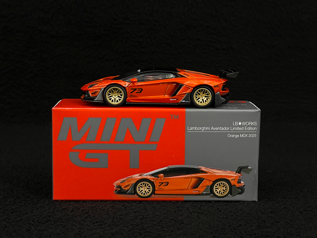 Lamborghini Aventador LB Works Orange MDX 2025 1/64 Mini GT