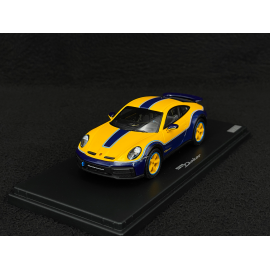 Porsche 911 Dakar Typ 992 2024 Sonderwunsch Signalgelb / Enzianblau 1/43 Spark WAP020550260DK