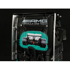 Mercedes-Benz Actros MP4 2012 n° 77 Transport Lkw Mercedes-AMG F1 Team Silber / Schwarz / Grün 1/43 Hachette G1470003