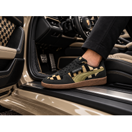 Porsche 911 Shoes Palermo Puma Pascha Black / Brown with Keyring WAP91526MSF - Unisex