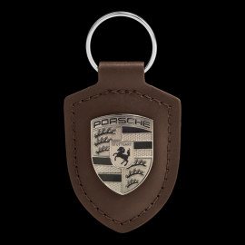 Porsche Keyring Turbonite Crest Truffle Brown WAP05065726WSA