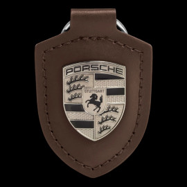 Porsche Schlüsselanhänger Turbonite Wappen Trüffelbraun WAP05065726WSA