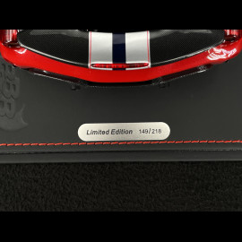 Ferrari 488 Pista 2018 Rosso Corsa / Silber Streifen / Carbon Felgen 1/18 BBR Models P18145A6