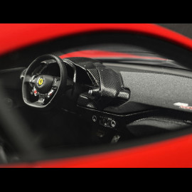 Ferrari 488 Pista 2018 Rosso Corsa / Silver Stripe / Carbon Rims 1/18 BBR Models P18145A6
