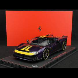 Ferrari 849 Testarossa Assetto Fiorano 2025 Viola Hong Kong / Gelbe Streifen 1/18 BBR Models P18276E