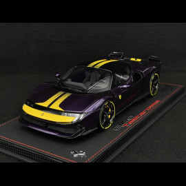 Ferrari 849 Testarossa Assetto Fiorano 2025 Viola Hong Kong / Gelbe Streifen 1/18 BBR Models P18276E