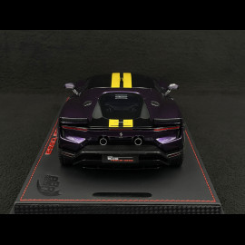 Ferrari 849 Testarossa Assetto Fiorano 2025 Viola Hong Kong / Yellow Stripes 1/18 BBR Models P18276E