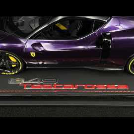 Ferrari 849 Testarossa Assetto Fiorano 2025 Viola Hong Kong / Yellow Stripes 1/18 BBR Models P18276E