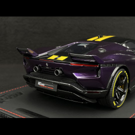 Ferrari 849 Testarossa Assetto Fiorano 2025 Viola Hong Kong / Yellow Stripes 1/18 BBR Models P18276E