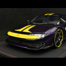Ferrari 849 Testarossa Assetto Fiorano 2025 Viola Hong Kong / Gelbe Streifen 1/18 BBR Models P18276E
